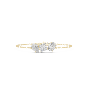 Pulsera de Cadena con Diamantes de Formas Mixtas, Lujo Contemporáneo para el Día a Día - Product Image 1