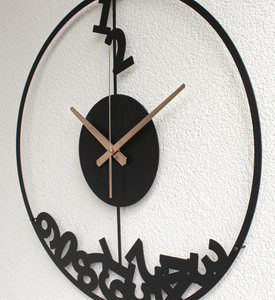 <b>Large</b> Metal Wall <b>Clock</b>: Modern Minimalist Art Deco Silent <b>Clock</b> - Product Image 2