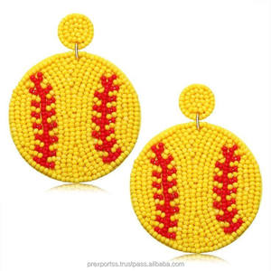 ต่างหูห่วงประดับลูกปัดรูปลูกฟุตบอลทำมือ ทองเหลืองประดับเพชรซิคอน น่ารัก ขนาดสั่งทำได้ ปักลายสำหรับงานปาร์ตี้ สำหรับผู้หญิง สาวๆ ขายส่ง ของขวัญ เครื่องประดับ - Product Image 4