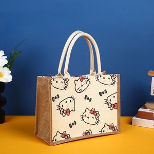 Heavy Duty <b>Jute</b> Eco <b>Shopper</b> <b>Bag</b> with Wide Base for Bulk Shopping - Product Image 1