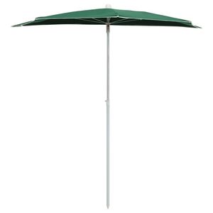 Sombrilla de Jardín 100% Poliéster en Verde Mediano, Sombrilla y Base de Acero para Patio - Product Image 3