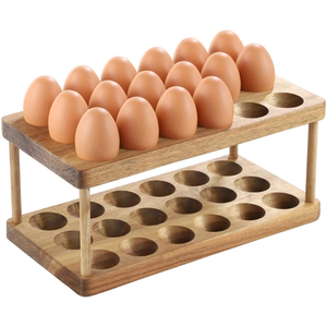 Antique Natural Oak Wooden <b>Egg</b> Holder For Kitchen <b>Eco</b>-Friendly Handcrafted Farmhouse <b>Egg</b> Storage Tray & Stand Home Use - Product Image 6