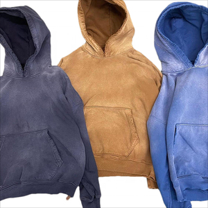 Acid Wash Regular Fit Streetwear <b>Hoodie</b> for Men <b>Gothic</b> Printed Pullover Hood OEM Custom ODM Autumn Fashion Customized Bamboo - Product Image 4