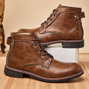 Wholesale 100% Genuine Leather Chukka <b>Boots</b> <b>Men</b> Ankle Lace-Up Work <b>Boots</b> Canceled Export Order Bangladesh Factory Surplus Bulk - Product Image 1