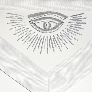 Tabliers maçonniques artisanaux en tissu de haute qualité avec symboles maçonniques, durables, élégants, avec fixation magnétique pour les membres de la loge maçonnique - Product Image 6