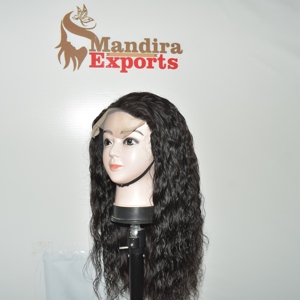 Raw Hair Wholesale Remy Pure Virgin Indian <b>Human</b> Hair Extensions Black Color Wavy Weaving HD for Lace <b>Wig</b> Single Weft 100g - Product Image 1