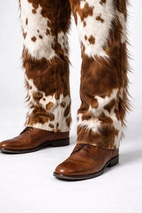 Pantalones de Cuero Vacuno con Pelo Natural para Hombre, Duraderos, Estilo Vaquero, Biker, Occidental, Atuendo Elegante - Product Image 6