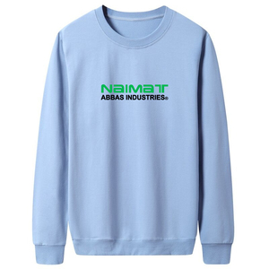 Contrast Stitch Details Crewneck Sweatshirt Men Solid Heavy Weight Fleece Outerwear Casual Sportswear Top Bundle - Product Image 2