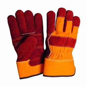 Guantes de Trabajo de Cuero Vacuno de Primera Calidad, con Palma Reforzada, Suaves y Cómodos, Resistentes, para Construcción - Product Image 3