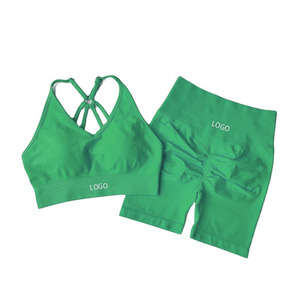Wholesale Women Yoga Set Breathable Custom Made Lightweight Activewear Seamless Fitness Gym Wear Sports Bra Soft <b>Leggings</b> - Product Image 4