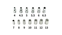ITA Tools – Kit d'outils à douilles profondes, entraînement 1/4 po, acier au chrome-vanadium, 6 points, 28 pièces, étui rigide OEM pour réparation