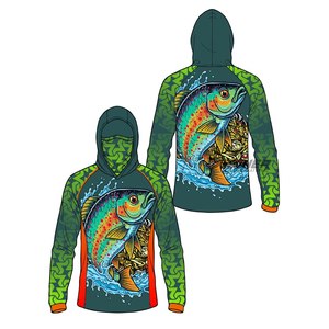 Camiseta de Pesca con Capucha y Protección Solar UPF 50, Impermeable, Estampada, Anti-UV, de Secado Rápido, Transpirable, Unisex, Ropa de Exterior al por Mayor - Product Image 2
