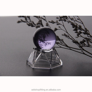 Clear <b>Acrylic</b> Stone Crystal Ball <b>Display</b> <b>Stands</b> for Gift Shops - Product Image 2