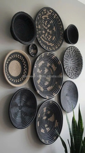 Tapices Circulares Tejidos con Patrón Geométrico Abstracto, Decoración Bohemia para el Hogar, Juego de Varias Piezas, Arte para Sala de Estar - Product Image 4