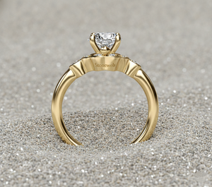 Anillo de compromiso de diamante cultivado en laboratorio Stonewels, corte marquesa central con halo, estilo vintage, engaste de oro de 14K con puntas, para anillo nupcial certificado - Product Image 3