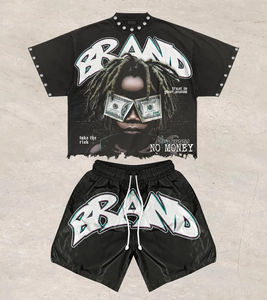 Nuevo Diseño, Camisetas de Hombre de Manga Corta, 100% Algodón Tejido, Transpirable, con Estampado DTG, Efecto Desteñido, de Alta Calidad, Conjunto Corto - Product Image 4