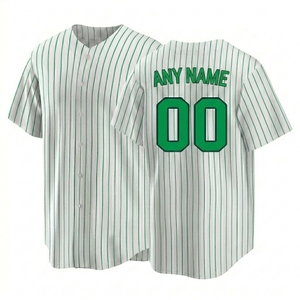 Camiseta de Béisbol para Hombre, Manga Corta, Botones Delanteros, 100% Poliéster, Personalizable, Cuello en V, Bordado - Product Image 2