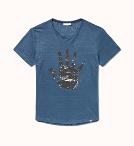 Camiseta de manga corta oversize para hombre, estilo vintage, con estampado de tinta y pedrería, diseño gráfico urbano, estilo streetwear. - Product Image 4