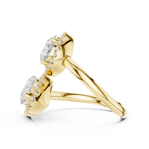 SK Custom Made Jewelry Anillo de oro de 10K con diamante de corte de pera es la mejor colección - Product Image 4