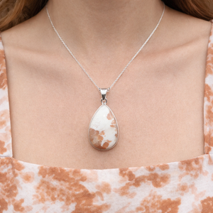 <b>Top</b> Quality Scolecite Teardrop Pendant 925 Sterling Silver <b>Rose</b> Gold Yellow Gold Plated Healing Gemstone Jewelry for Anniversary - Product Image 2