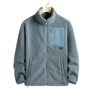 Chaqueta de Forro Polar Sherpa para Hombre, Gruesa y Cálida, 100% Poliéster, Cortavientos, con Puños Microelásticos, Suave y Afelpada, Tipo Teddy, Venta al por Mayor - Product Image 5