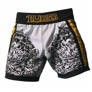 Shorts d'entraînement de Muay Thai et MMA respirants, extensibles, légers, avec fentes latérales, design personnalisé pour adultes - Product Image 1