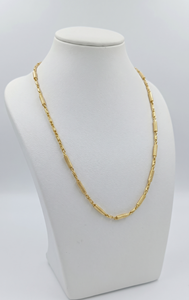 DIVYORO Cadena de oro clásica con textura para mujer - Product Image 1