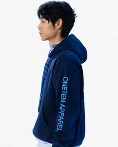ONETEN APPAREL Sweat-shirt à capuche pour homme, imprimé lettres, manches color block, cordon de serrage, grande taille - Product Image 3