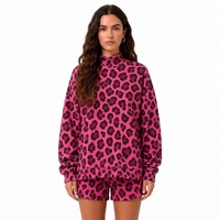 Prix d'usine – Ensemble 2 pièces décontracté pour femme, imprimé camouflage rose, sweat-shirt à col montant à manches longues et short coupe ample