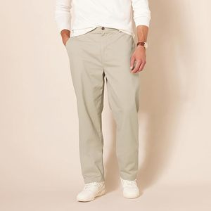 Pantalon chino Aero pour homme, coupe classique, infroissable, devant plat, grandes tailles, professionnel, décontracté, pour le travail - Product Image 1
