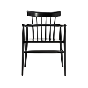 Sillón Moderno de Madera Maciza con Respaldo de Espiga, Estructura de Madera Resistente, Silla de Comedor Cómoda para Hogar, Cafetería, Restaurante - Product Image 1