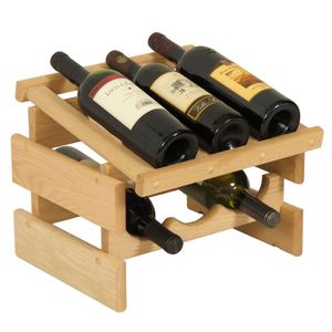 Porte-vin en bois au design moderne, optimisation intelligente de l'espace, rangement en bois pour les coins de cuisine et de salle à manger inutilisés - Product Image 1