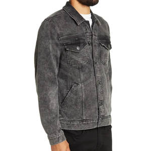 Veste en jean pour homme, élégante, légère, respirante, col montant, coton/polyester, rembourrage 100% fibre de polyester, qualité supérieure - Product Image 3