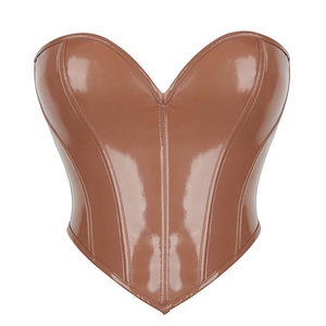 Women's Orange Corset With Rivets And Hook-And-Eye Closure Firm Control Shapewear For Adults - Product Image 2