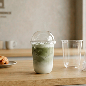 QUANG QUAN 16/22/24oz Clear Single Wall PP/PET Disposable Plastic <b>Cup</b> With 95mm Lid for <b>Cold</b> Coffee & Tea Beverages - Product Image 4