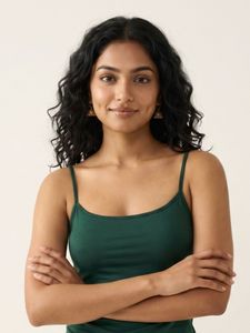 Womens <b>Green</b> <b>Cami</b> <b>Top</b> Slim Fit Sleeveless Spaghetti Strap Scoop Neck Casual Basic Comfortable Daily Wear Fashion Women Tank <b>Tops</b> - Product Image 4