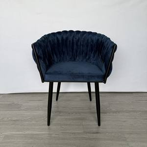 Luxury Navy <b>Blue</b> Velvet Dining <b>Chair</b> for Home Kitchen Restaurant Hotel Furniture - Product Image 2