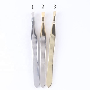 Pinzas para Cejas de Acero Inoxidable con Punta Inclinada, Hechas a Mano, de Lujo, Antiestáticas, Duraderas y con Mango Cómodo - Product Image 2