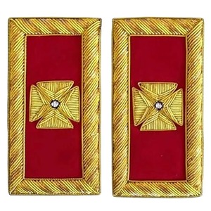 Epaulette bordado a mano de lujo de alta calidad con hilo de oro, distintivo de hombro con cresta de laurel dorada, personalizado. - Product Image 2