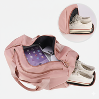 Sac de sport Oxford durable très vendu, grande capacité, tissu imperméable, compartiment à chaussures, pour voyage en extérieur, unisexe, fermeture éclair, souple