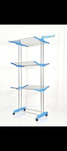 Durable Foldable Drying <b>Rack</b> Stainless Steel Laundry Clothes <b>Stand</b> Dish <b>Towel</b> Hanger Portable Adjustable Home Storage Space <b>Rack</b> - Product Image 1