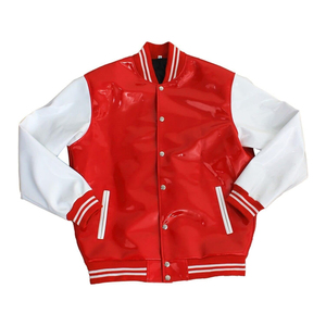 Veste universitaire pour homme en cuir PVC respirant, nouvelle mode, haute qualité - Veste d'hiver imperméable style Letterman surdimensionnée à boutons - Product Image 6