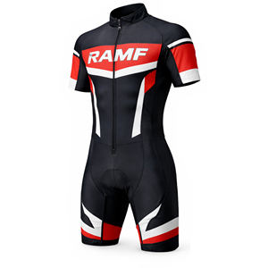 Combinaison de course unisexe personnalisée imprimée pour l'été, extensible dans les quatre sens, respirante, séchage rapide, manches courtes, aérodynamique, pour moto - Product Image 3