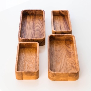 rectangular acacia serving <b>tray</b> with handles round acacia <b>tray</b> for table serving square acacia <b>tray</b> for <b>snacks</b> oval acacia - Product Image 1