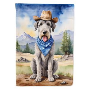Irish Wolfhound Cowboy Bienvenido Jardín Bandera Multicolor Buzón Decorativo Patio Bandera Banner Patio Obra de arte para camas de flores Patio - Product Image 1