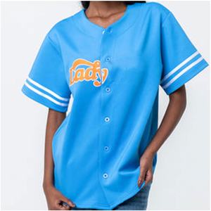 Camiseta Deportiva Personalizada al por Mayor, Camiseta de Béisbol Personalizada con Diseño Personalizado, Camiseta de Softbol de Malla de Poliéster para Adultos, Camiseta de Mujer con Botones - Product Image 2