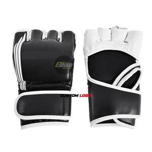 Gants de boxe Emiko personnalisés en cuir PU à demi-doigts avec sangle de poignet Velcro – Nouveauté 2026 pour l'entraînement de MMA et les arts martiaux - Product Image 3