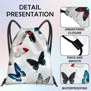 Wholesale Polyester <b>Backpacks</b> Draw String Bag Custom Logo Waterproof Nylon <b>Drawstring</b> Bags With Sports <b>Drawstring</b> Bags - Product Image 4