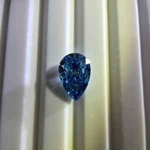 Diamante azul intenso de 1.5 quilates, corte brillante en forma de pera, cultivado en laboratorio, VS1, certificado por IGI, piedra suelta para la elaboración de joyas. - Product Image 4