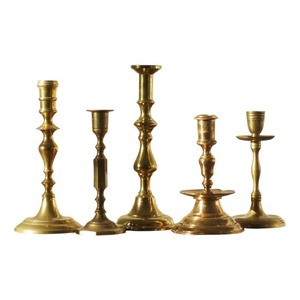 เชิงเทียนโลหะแบบโบราณสำหรับตกแต่งงานแต่งงานสไตล์เรสติก - Product Image 1